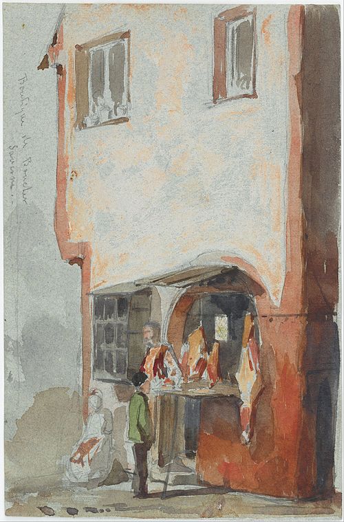 Boutique de Boucher- The Butcher's Shop, 1858, James Abbott McNeill Whistler
