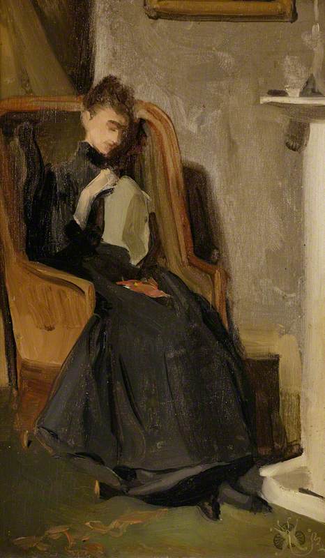 Woman sewing, , James McNeill Whistler
