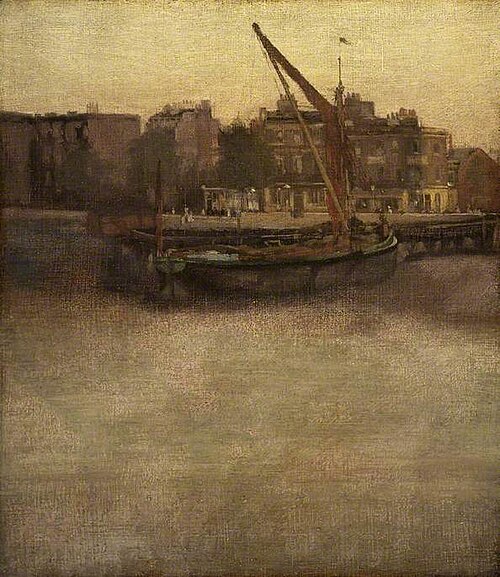 Symphony in grey and brown: Lindsey Row, Chelsea, , James McNeill Whistler