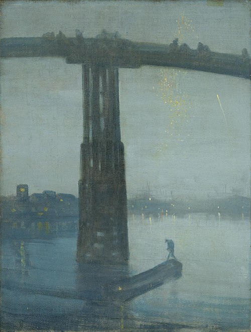 Nocturne en bleu et or - le Vieux Pont de Battersea, 1872, James Abbott McNeill Whistler