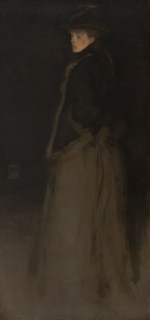 Arrangement in Black and Brown: The Fur Jacket, 1877, James Abbott McNeill Whistler