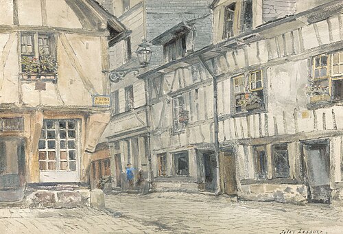 View of the Rue de Lamitie, , Jules Lessore