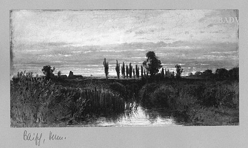 landscape with brook, 1871, Hermann Baisch