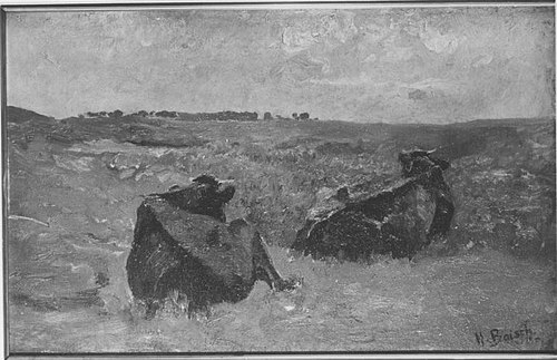Liegende Rinder, 1894, Hermann Baisch