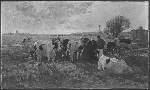 Holländische Viehweide, 1891, Hermann Baisch