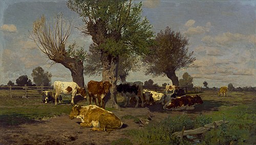 Landschaft mit Viehherde, 1880, Hermann Baisch