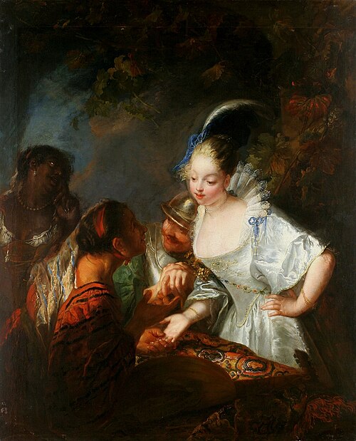 La Diseuse de bonne aventure., 1710, Antoine Pesne
