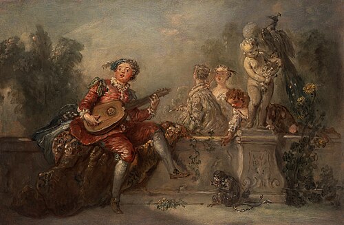 Lute Player with Company in a Park, 1743, Antoine Pesne
