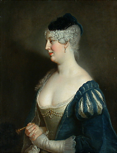 Porträt der Henriette von Zerbsten, 1726, Antoine Pesne