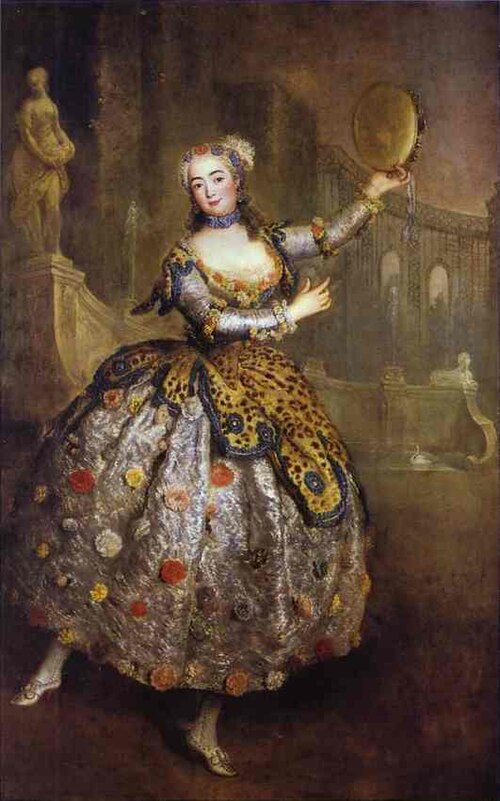 Portrait of Barbara Campanini (La Barberina) (1721-1799)., 1745, Antoine Pesne