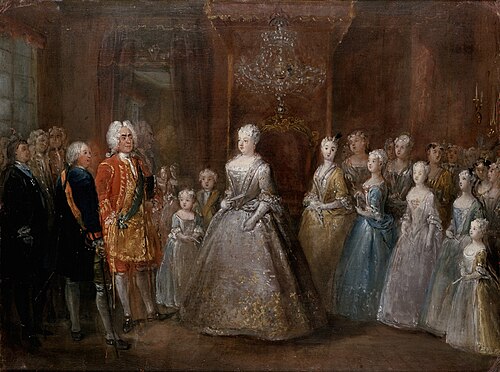 Empfang Augusts des Starken im Berliner Stadtschloss, 1729, Antoine Pesne