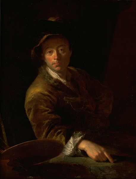 Portrait of a Painter (presumably C. L. Agricola, 1667-1719), 1714, Antoine Pesne