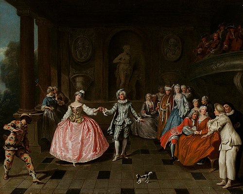 The masquerade ball, , Antoine Pesne