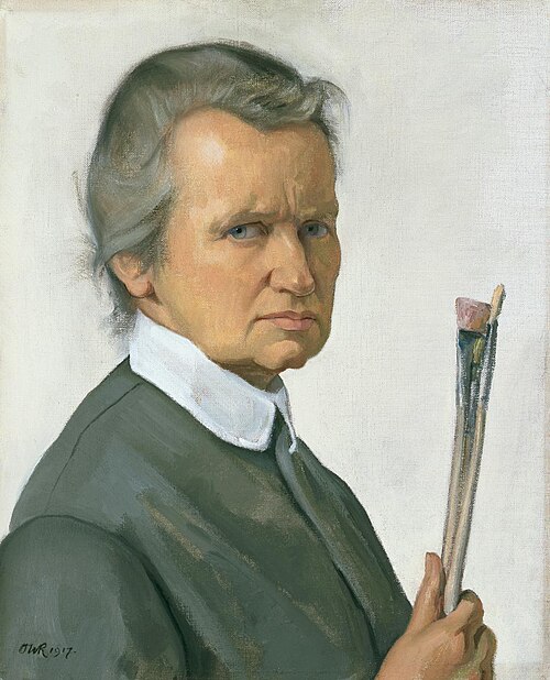 Selbstbildnis mit Pinseln, 1917, Ottilie Roederstein