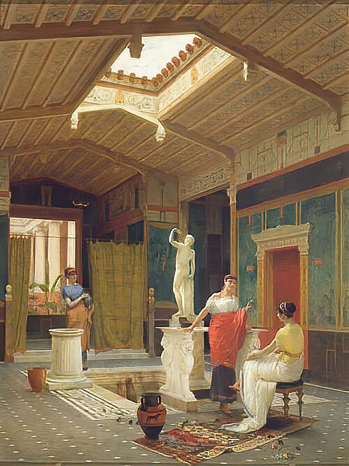 A Pompeian Interior, 1882, Luigi Bazzani