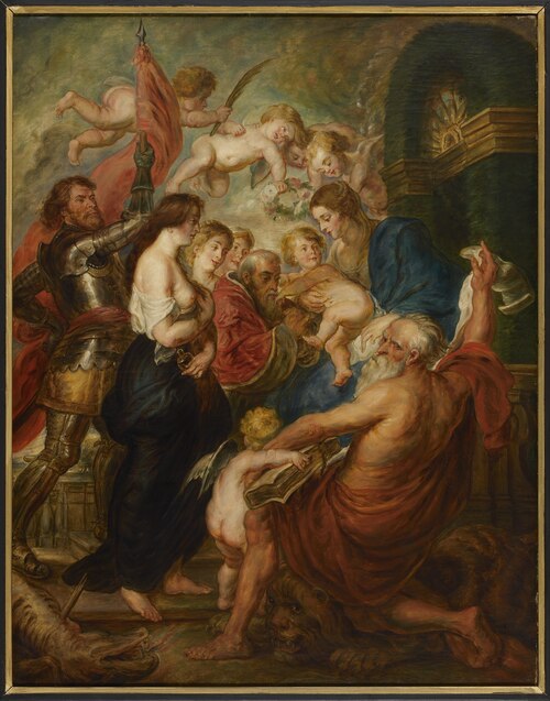 Madonna and Child with Saints, 1800, L. Farasyn