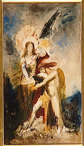 Jacob et l'Ange, , Gustave Moreau