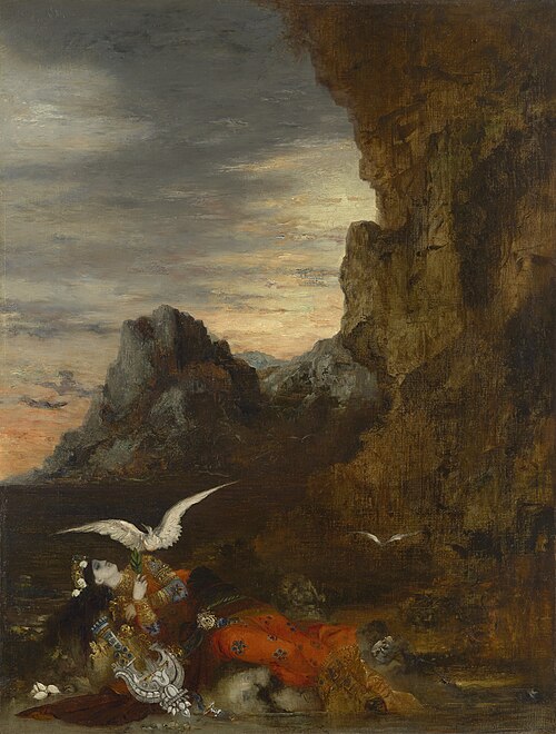 La mort de Sapho, 1872, Gustave Moreau
