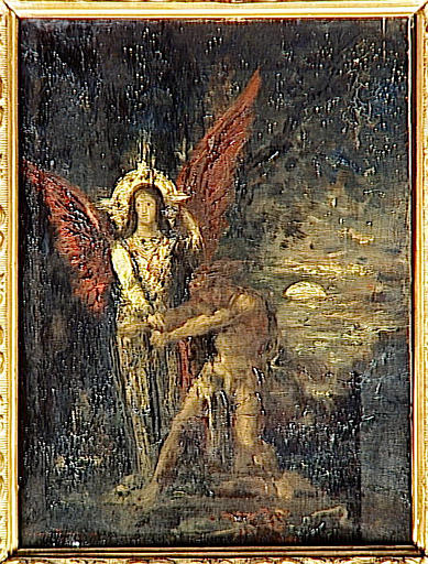 Jacob and the Angel, 1878, Gustave Moreau