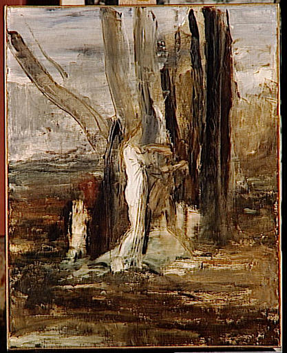 Jacob and the Angel, , Gustave Moreau