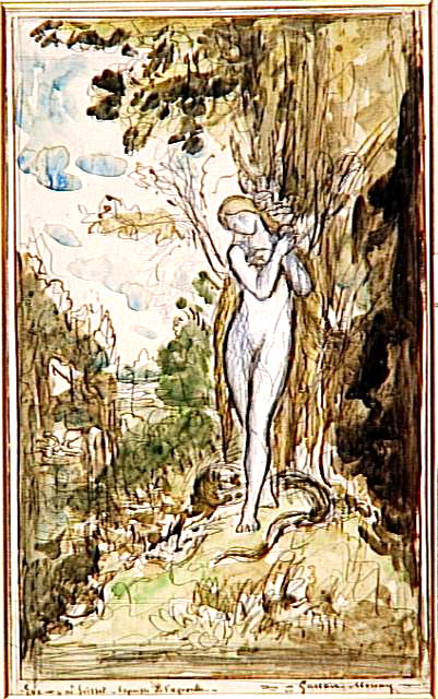 Lucretia and Tarquin, 1850, Gustave Moreau