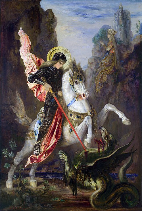 Saint George and the Dragon, 1880, Gustave Moreau