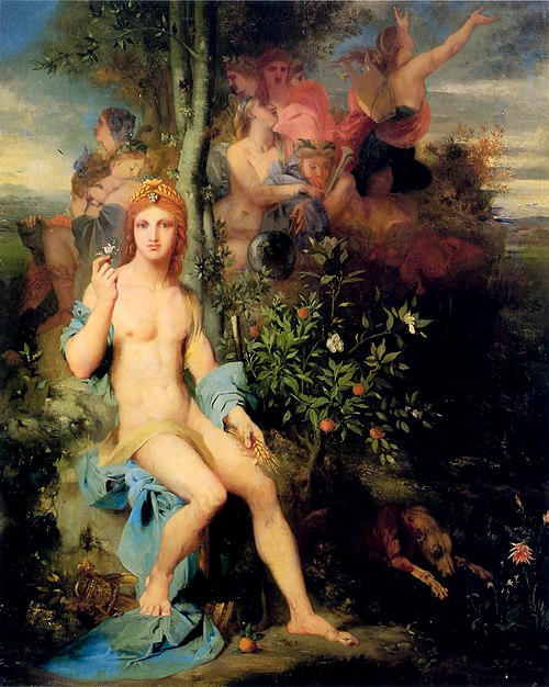 Apollo and The Nine Muses, 1856, Gustave Moreau