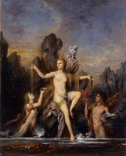 Venus sortant de l'onde, 1866, Gustave Moreau