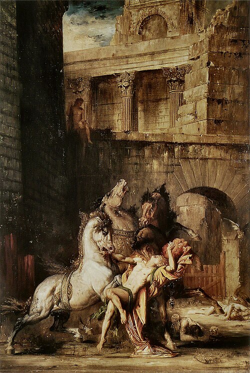 Diomede devoured by his horses, 1865, Gustave Moreau