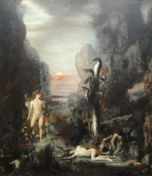 Hercules and the Lernaean Hydra, 1876, Gustave Moreau