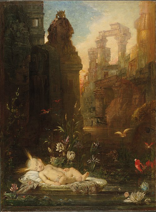Moïse exposé sur le Nil, 1877, Gustave Moreau