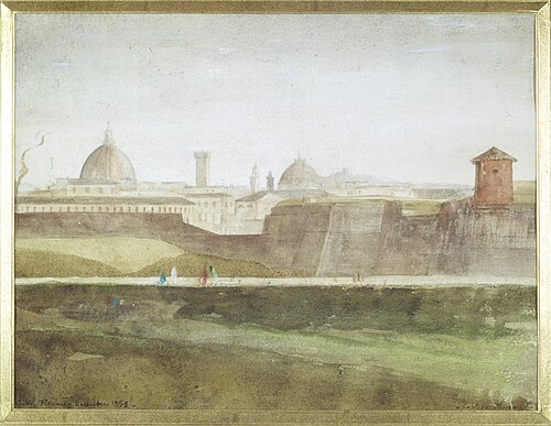 Vue de Florence, 1858, Gustave Moreau