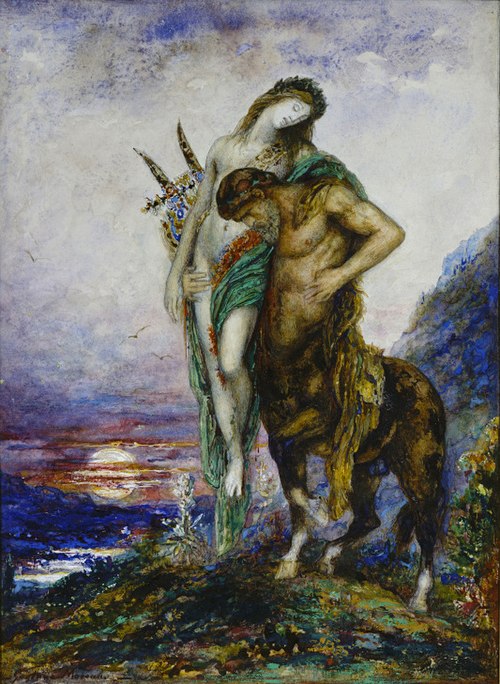 Dead Poet Carried by a Centaur, 1890, Gustave Moreau