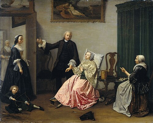 Doctor's Visit, 1760, Elisabeth Geertruida Wassenber
