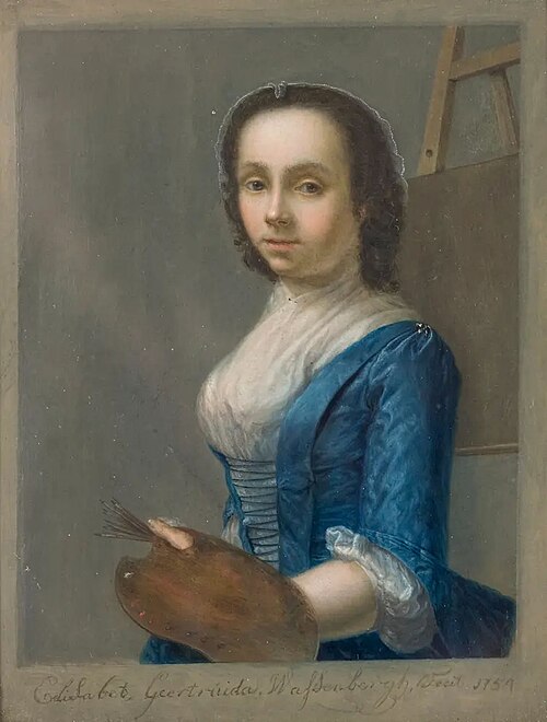 Autoportrait, 1754, Elisabeth Geertruida Wassenber