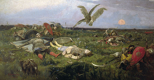 After prince Igor’s battle, 1880, Viktor Vasnetsov