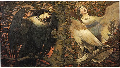 Sirin and Alkonost, 1896, Viktor Vasnetsov