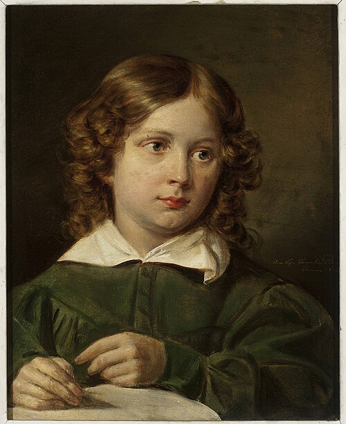 Portrait of a writing child, 1840, Jan Nepomucen Głowacki