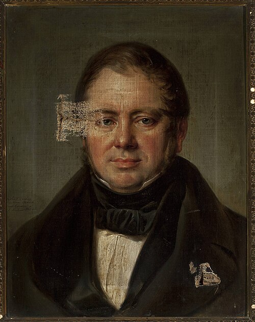 Portrait of Mikołaj Tyrchowski, rector at St. Anne's Secondary School in Kraków, 1845, Jan Nepomucen Głowacki