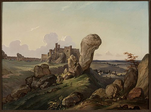 Submontane landscape – Ogrodzieniec, 1846, Jan Nepomucen Głowacki