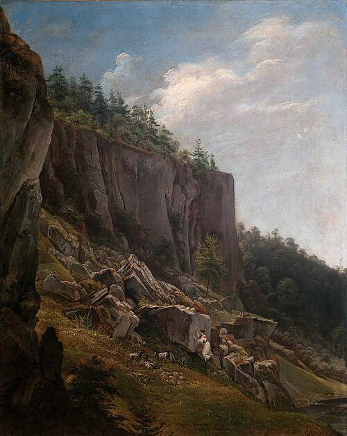 View of the Ojców Valley, 1844, Jan Nepomucen Głowacki