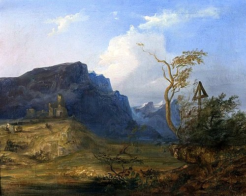 Paysage de montagne., 1840, Jan Nepomucen Głowacki