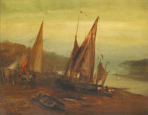 Thames Barges, 1863, William James Callcott