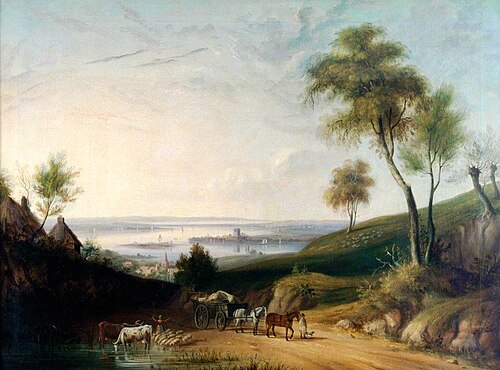 Portsmouth Harbour from Portsdown Hill, , William James Callcott