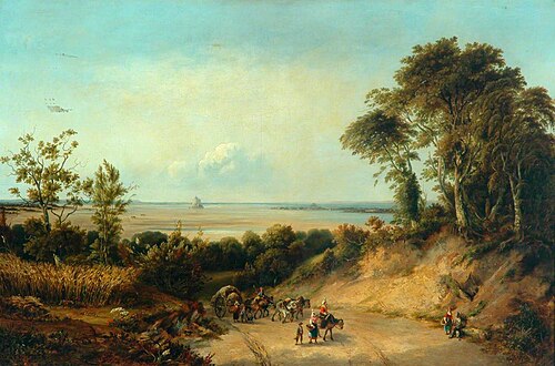 Mont St Michel from Avranches, 1841, William Fowler