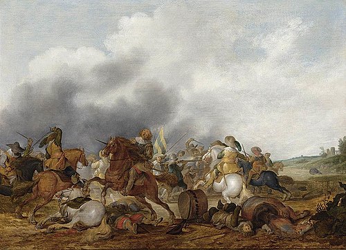 Cavalry Battle Scene, 1650, Palamedes Palamedesz