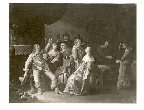 interior with 10 figures, 1632, Palamedes Palamedesz