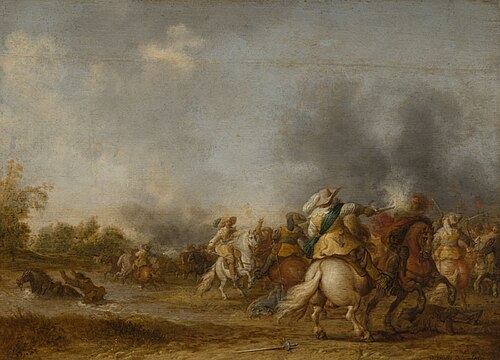 Cavalry Skirmish near Water, 1636, Palamedes Palamedesz