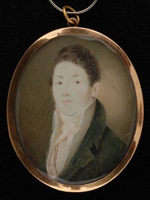 Portretminiatuur van Johan Frederik Hoffman, , Gijsbertus-Johannes van den Berg