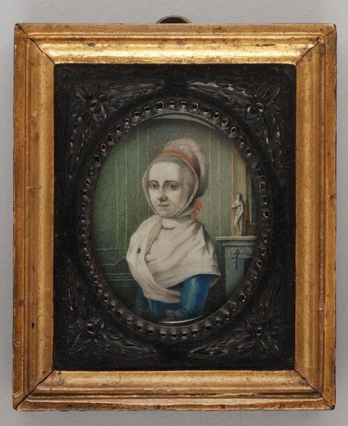 Portretminiatuur van Johanna Elzina Bake, 1791, Gijsbertus-Johannes van den Berg